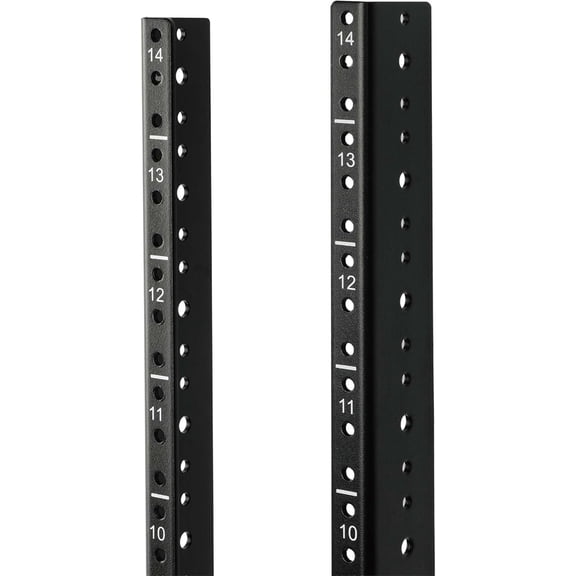 14U Vertical Rack Rail Pair Kit DIY Rack Rails Kit, 12-24 Screws Included to Mount Equipment 2U-20U