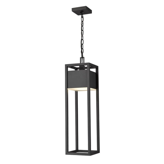 14W 1 Led Outdoor Chain Mount Lantern In Metropolitan Style 7 Inches Wide By 26.75 Inches High Z-Lite 585Chb-Bk-Led