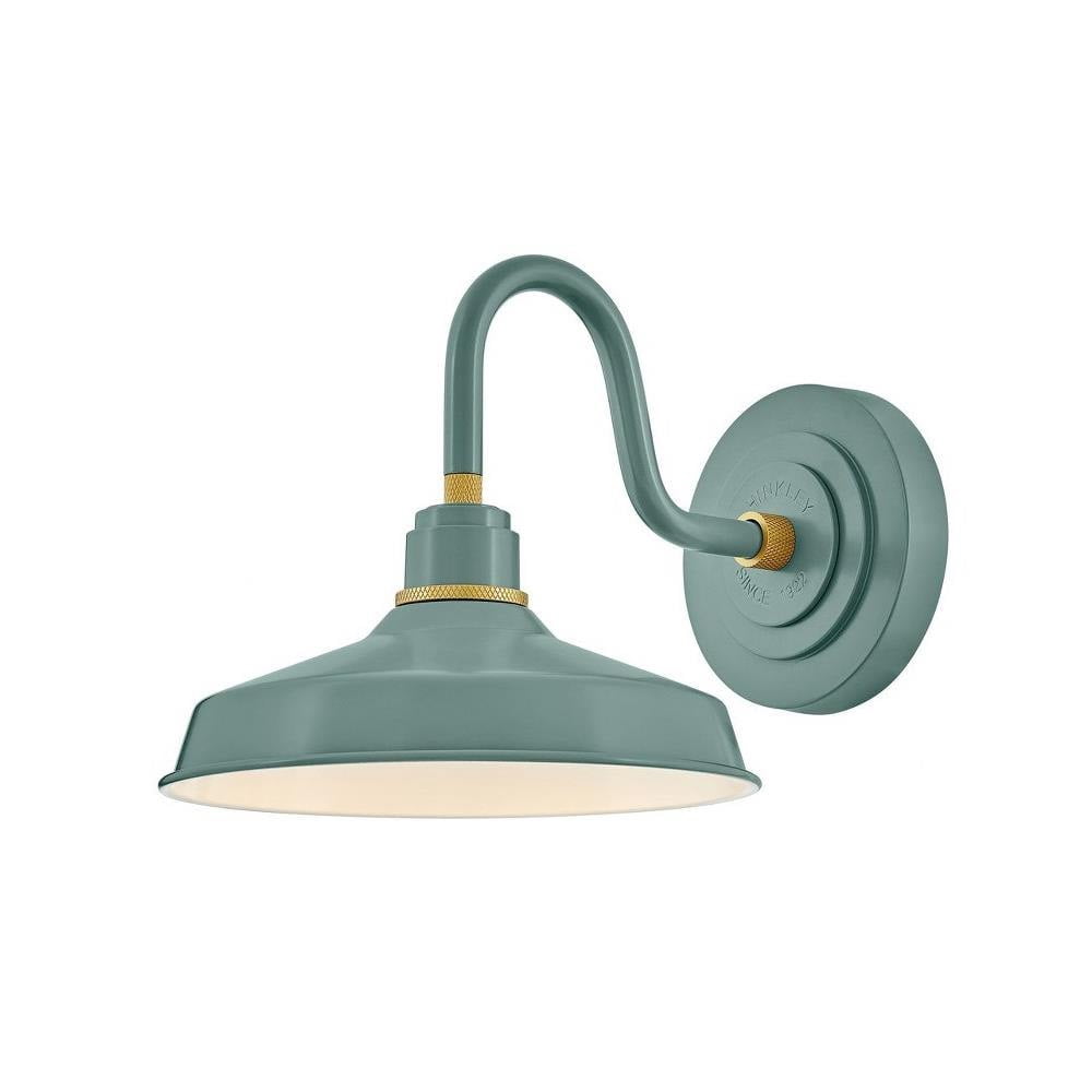 14W 1 Led Outdoor Small Gooseneck Barn Light Wall Mount in Traditional Style-9.25 inches Tall and 9.5 inches Wide Bailey Street Home 81-Bel-4947871
