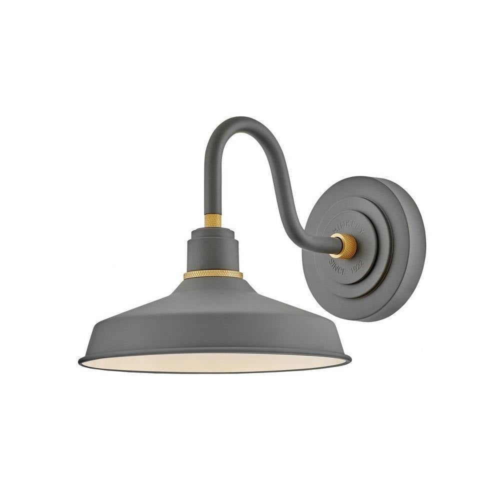 14W 1 Led Outdoor Small Gooseneck Barn Light Wall Mount in Traditional Style-9.5 inches Tall and 9.25 inches Wide Bailey Street Home 81-Bel-4947870