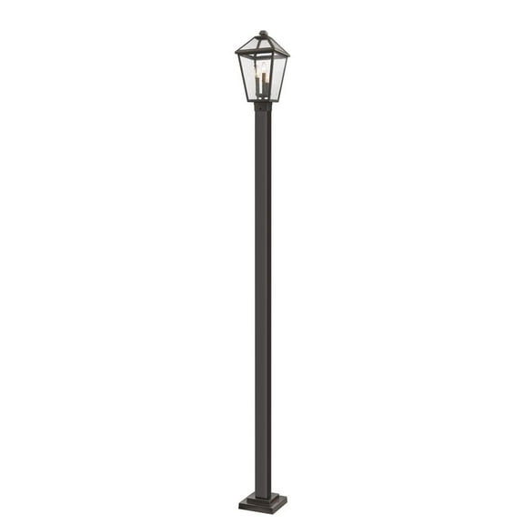 14W 1 Led Outdoor Square Pier Mount Lantern In Metropolitan Style 7 Inches Wide By 28.25 Inches High Z-Lite 585Phbs-Sqpm-Bk-Led