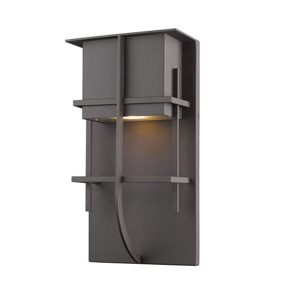 14W 1 Led Outdoor Wall Mount In Contemporary Style 7.88 Inches Wide By 14.75 Inches High-Deep Bronze Finish Z-Lite 558M-Dbz-Led