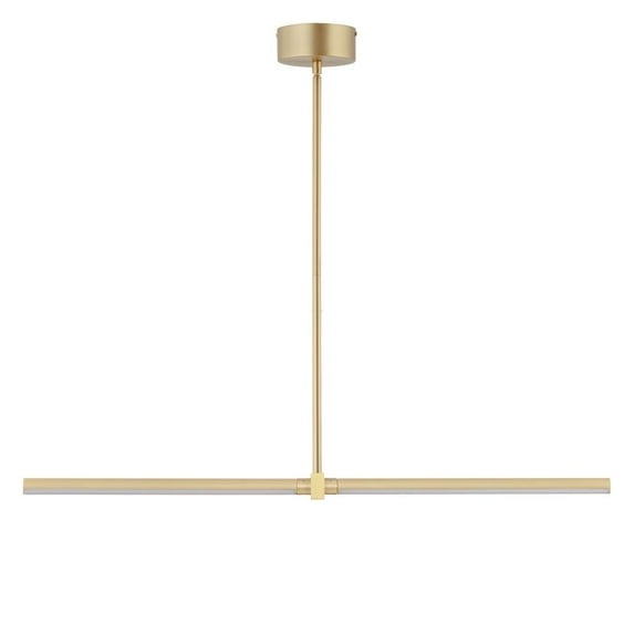 E21355-GLD-ET2 Lighting-Dorian - 14W 2 LED Linear Pendant-1 Inches Tall and 1 Inches Wide-Gold Finish