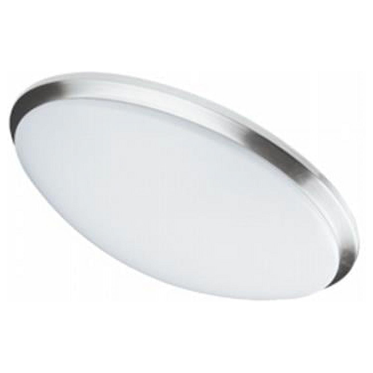 Modern Chrome Glass LED Ceiling Flush Mount, 11-inch