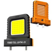 14W LED Work Light Attachment For 20V/21V Lithium Power Tool Batteries With Adjustable Socket 20.5-40.5mm, Wide-Area Flood Lighting For Outdoor for Camping And Jobsite Useorange
