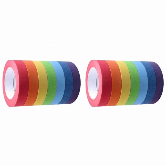 14X Colored Masking Tape,Colored Painters Tape Drafting Tape,Craft Tape Tape Paper TapeColorful Tape,A