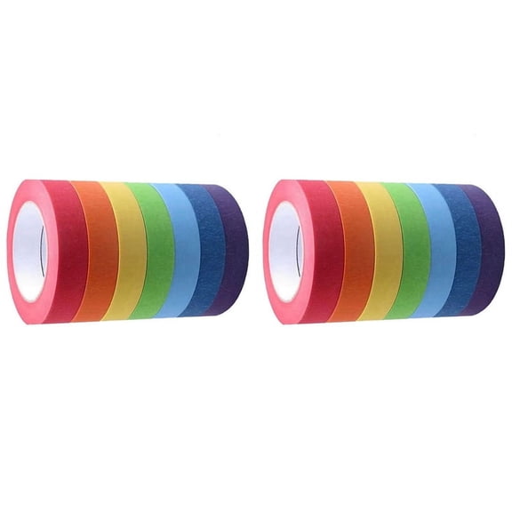 14X Colored Masking Tape,Colored Painters Tape Drafting Tape,Craft Tape Tape Paper TapeColorful Tape,E