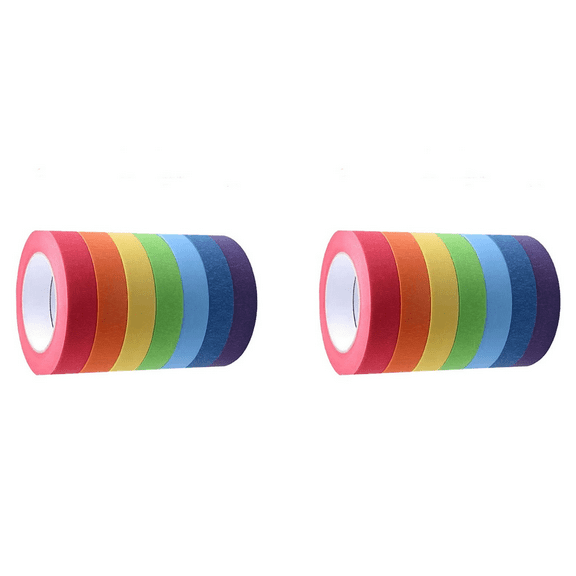 14X Colored Masking Tape,Colored Painters Tape for Arts and Crafts,Drafting Tape,Colorful Tape,D,14 x Tape,As Shown