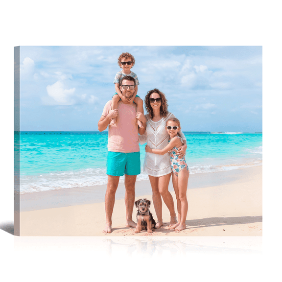 14X11 Custom Canvas Prints Customized Canvas Wall Art with Your Photos, Personalized Picture Print Gifts for Family Parents Couples Babies Pets Wedding Birthday Living Room Bedroom Decor