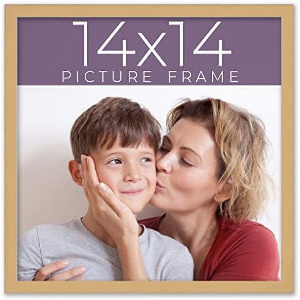 14X14 Frame Beige Real Wood Picture Frame Width 0.75 Inches | Interior ...
