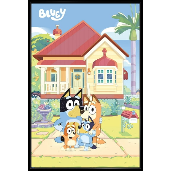 14X22 Bluey - Family Framed Wall Poster,