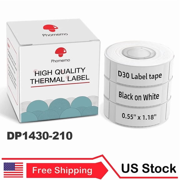 14X30Mm 210Pcs/Roll Label Maker Tape Sticker Thermal Paper Self-Adhesive For D30