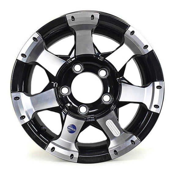 14X5.5 5-Lug on 4.5" Aluminum Series 06 Trailer Wheel - Black Inlay - 645545B