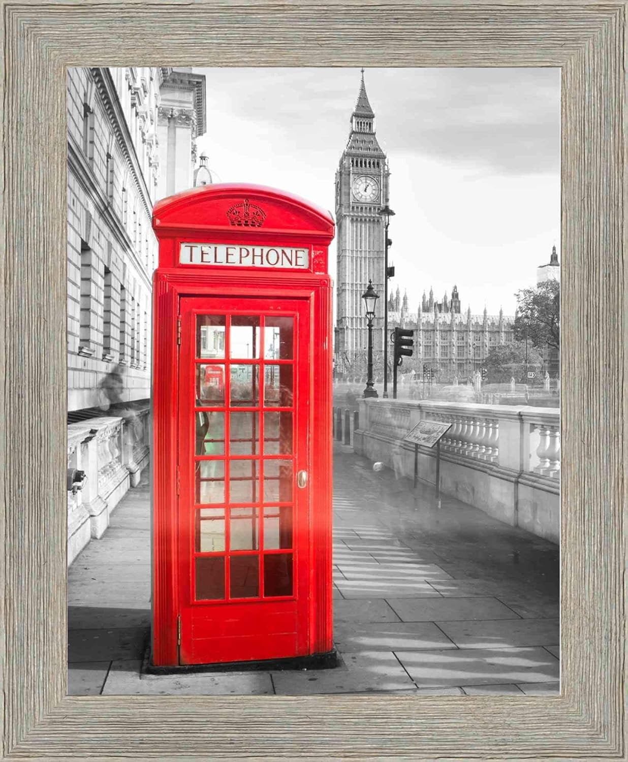 14X6 Frame Gray Barnwood Picture Frame Complete Modern Photo Frame