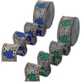thumbnail image 1 of 14Yard Embroidered Jacquard Ribbon 1-1/4 Inch Ethnic Ribbon Floral Embroidery Jacquard Trim Woven Ribbon, 1 of 8