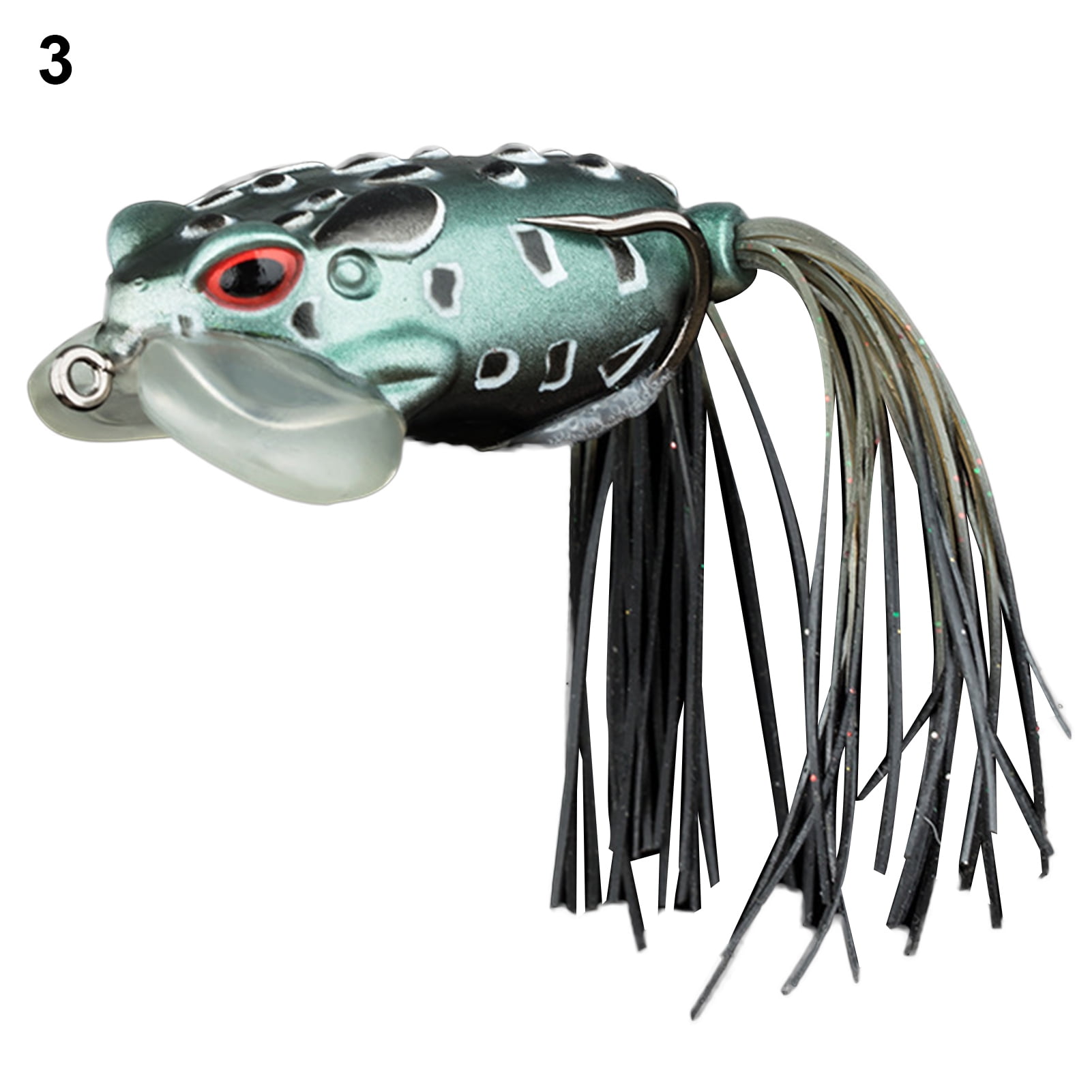 14cm Frog Baits Simulated 3D Eyes Soft Topwater Bass Fishing Frog