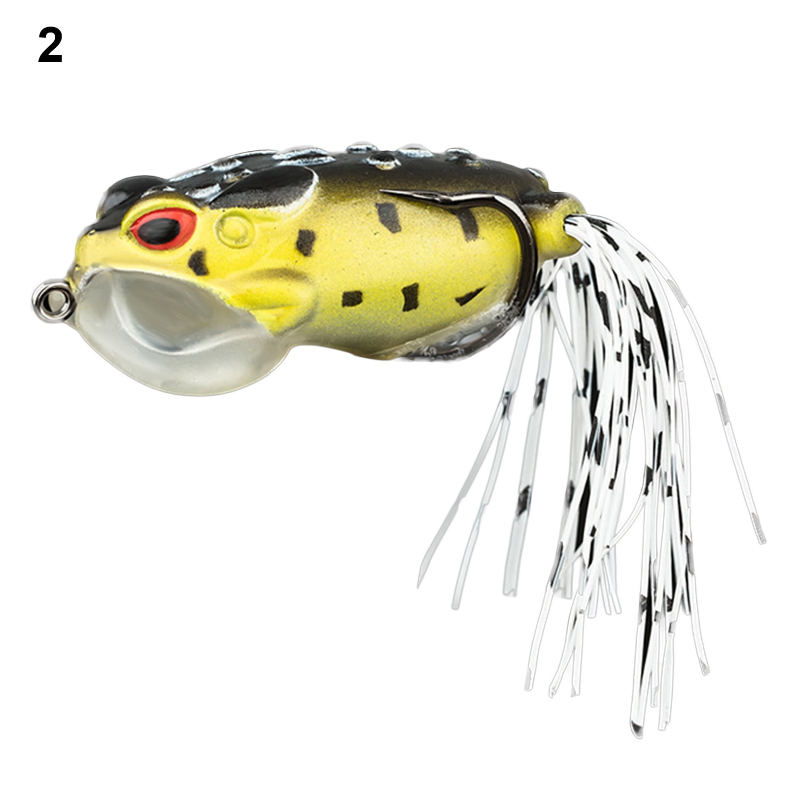 14cm Frog Baits Simulated 3D Eyes Soft Topwater Bass Fishing Frog