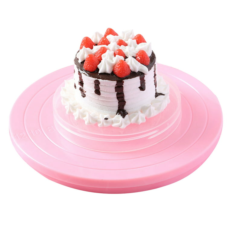 14cm Plastic Cake Plate Cake Decorating Rotating Turntable Display Stand  Icing Baking Cookies Party 