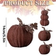 thumbnail image 1 of 14cm Resin Pumpkin Figurines with Woven Texture Fall Decor Autumn Decor Halloween Thanksgiving Decorations for Home, 1 of 7
