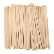 14cm Wooden Coffee Stirrers 100 Pack - Hot Drink Straws for Cocktails, Tea - Flat Compact Design