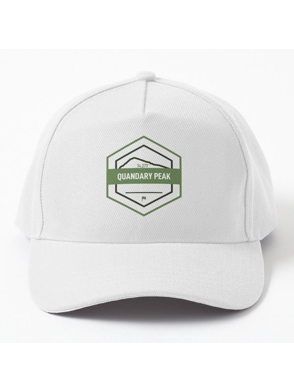 14er Summit Badge Baseball Hat, Quandary Peak Mountain Achievement Design Cap Style