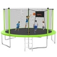 14ft Trampoline with Enclosure, Upgraded Kids Outdoor Trampoline with