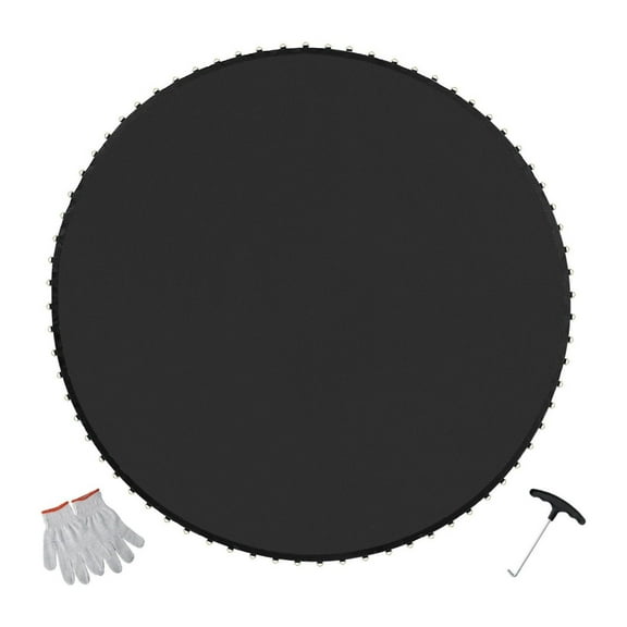 14ft Trampoline Replacement Mat, Universal Jumping Mat for 14ft Round Trampoline, UV-Resistant PP Mat w/ Spring Tool & V-Rings, 72 V-Ring Fit