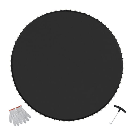 14ft Trampoline Replacement Mat, Universal Jumping Mat for 14ft Round Trampoline, UV-Resistant PP Material with V-Rings & Spring Tool