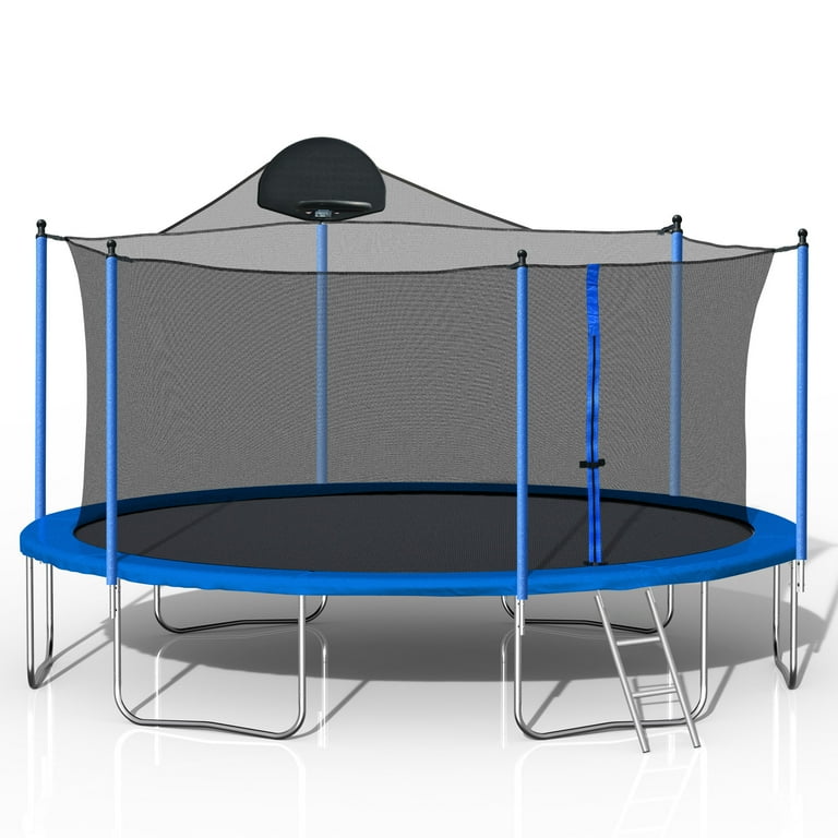 14ft Rebound Sport Fitness Trampoline for Kids Adults, Outdoor