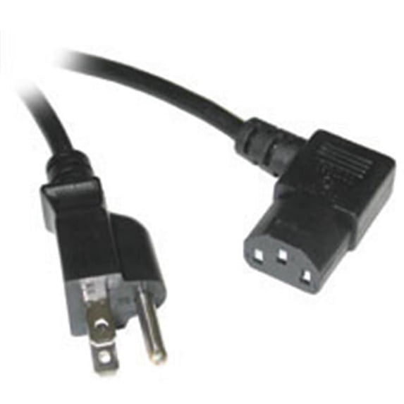 14ft UNIVERSAL RIGHT ANGLE POWER CORD (IEC320 C13 R-A to NEMA 5-15P)