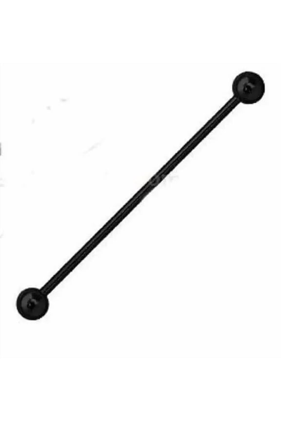 14g (1.6 mm) Black Titanium Anodized Industrial Barbell Earring