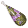 thumbnail image 1 of 14g Natural Variscite In Purpurite 925 Sterling Silver Pendant ALLP-16721, 1 of 1