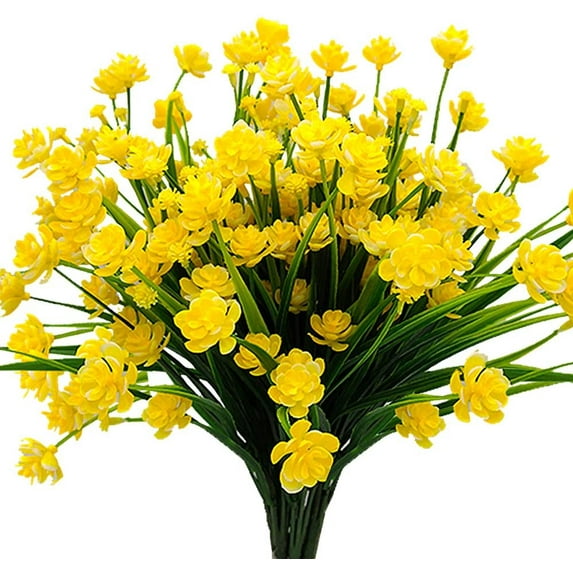 14in Aquatic Simulation Flower Artificial Flowers Fake Outdoor Plants Faux UV Resistant Flower Plastic Shrubs Indoor Outside Hanging Decorations