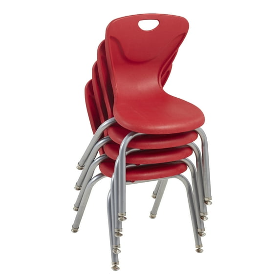 Early Childhood Resources ELR-25114-RD 14 in. Contour Chair, Red - Pack of 4