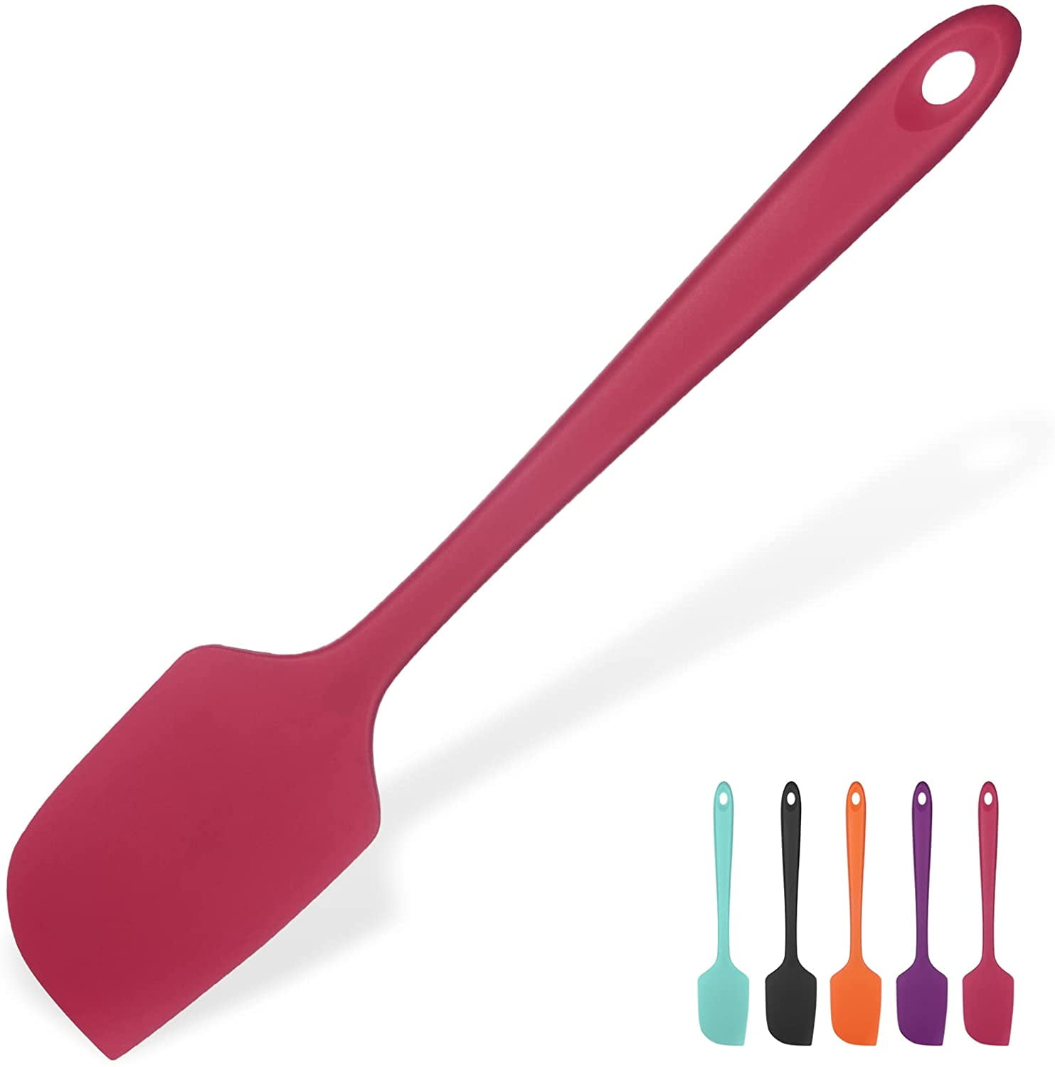 14in Extra Large Red Silicone Spatula, 600°F Heat Resistant Flexible ...