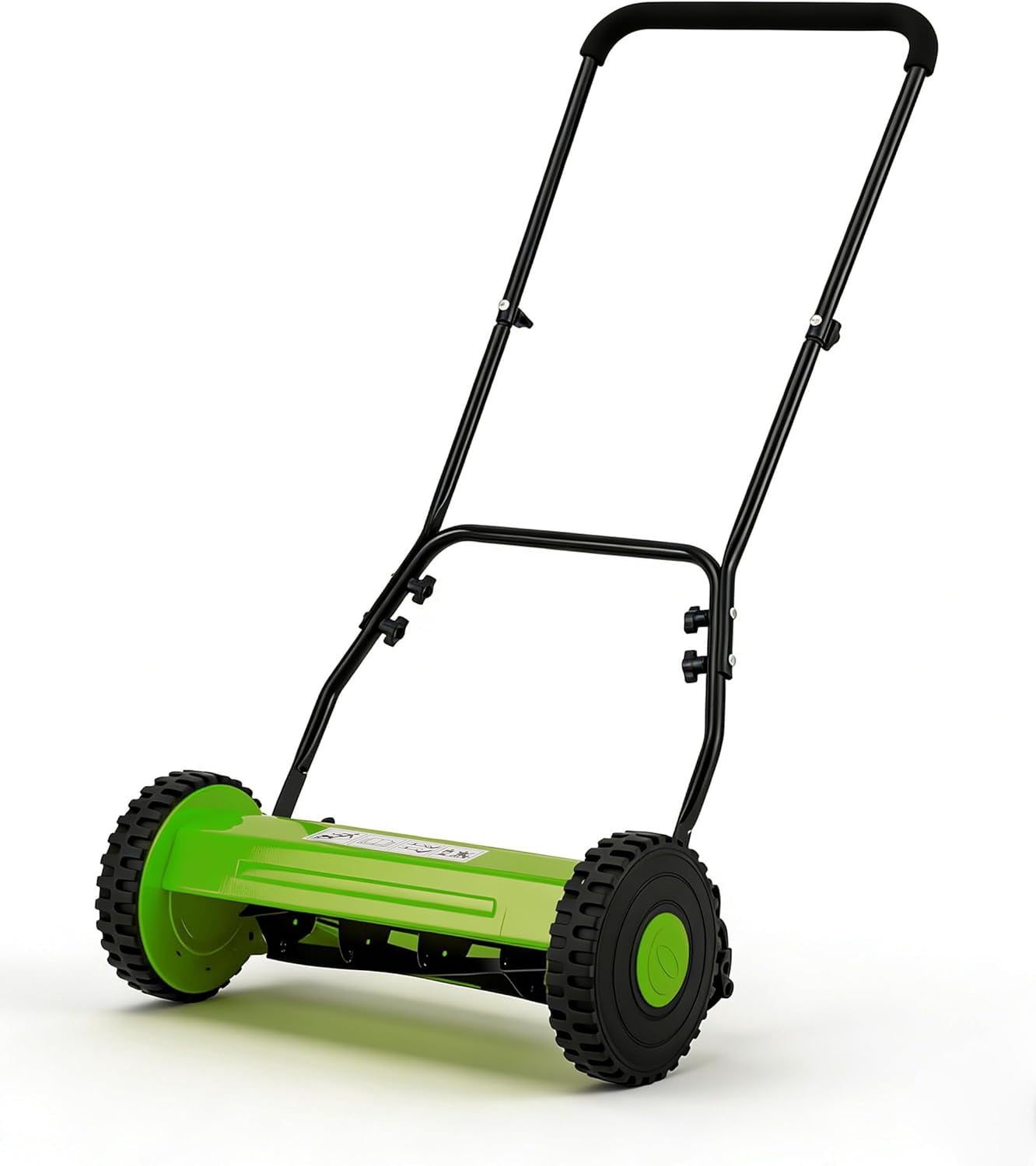 14in Push Reel Lawn Mower 5-Blade Manual Walk-Behind Mower Adjustable Cutting Height Compact Quiet for Small Yards and Easy Lawn Care