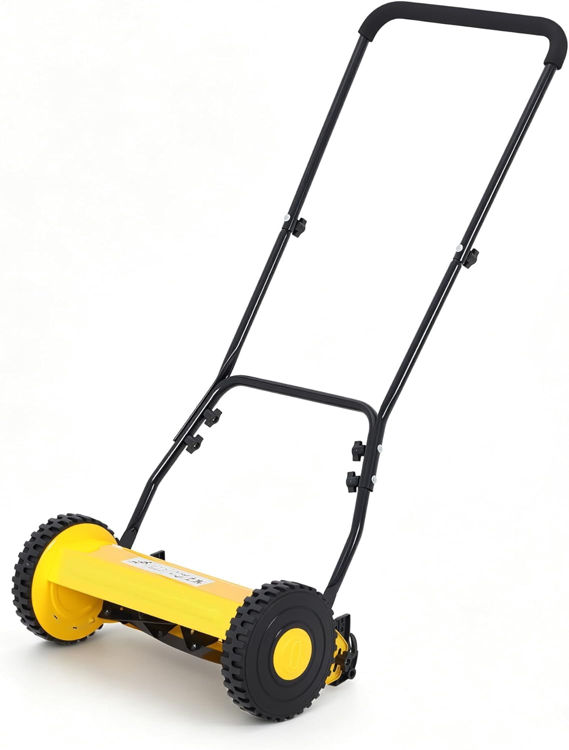 14in Push Reel Lawn Mower 5-Blade Manual Walk-Behind Mower Adjustable Cutting Height Compact Quiet for Small Yards and Easy Lawn Care