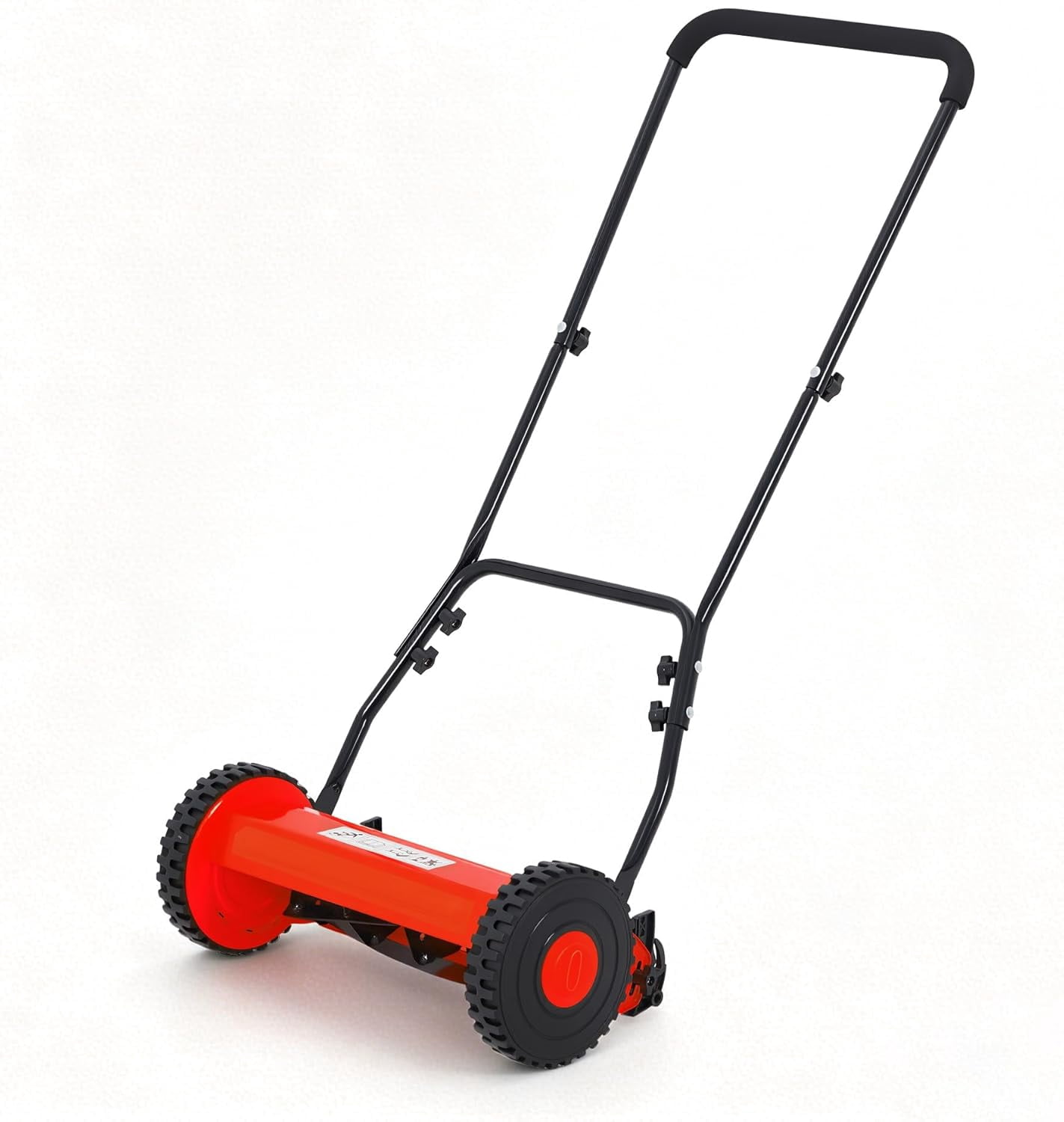 14in Push Reel Lawn Mower 5-Blade Manual Walk-Behind Mower Adjustable Cutting Height Compact Quiet for Small Yards and Easy Lawn Care