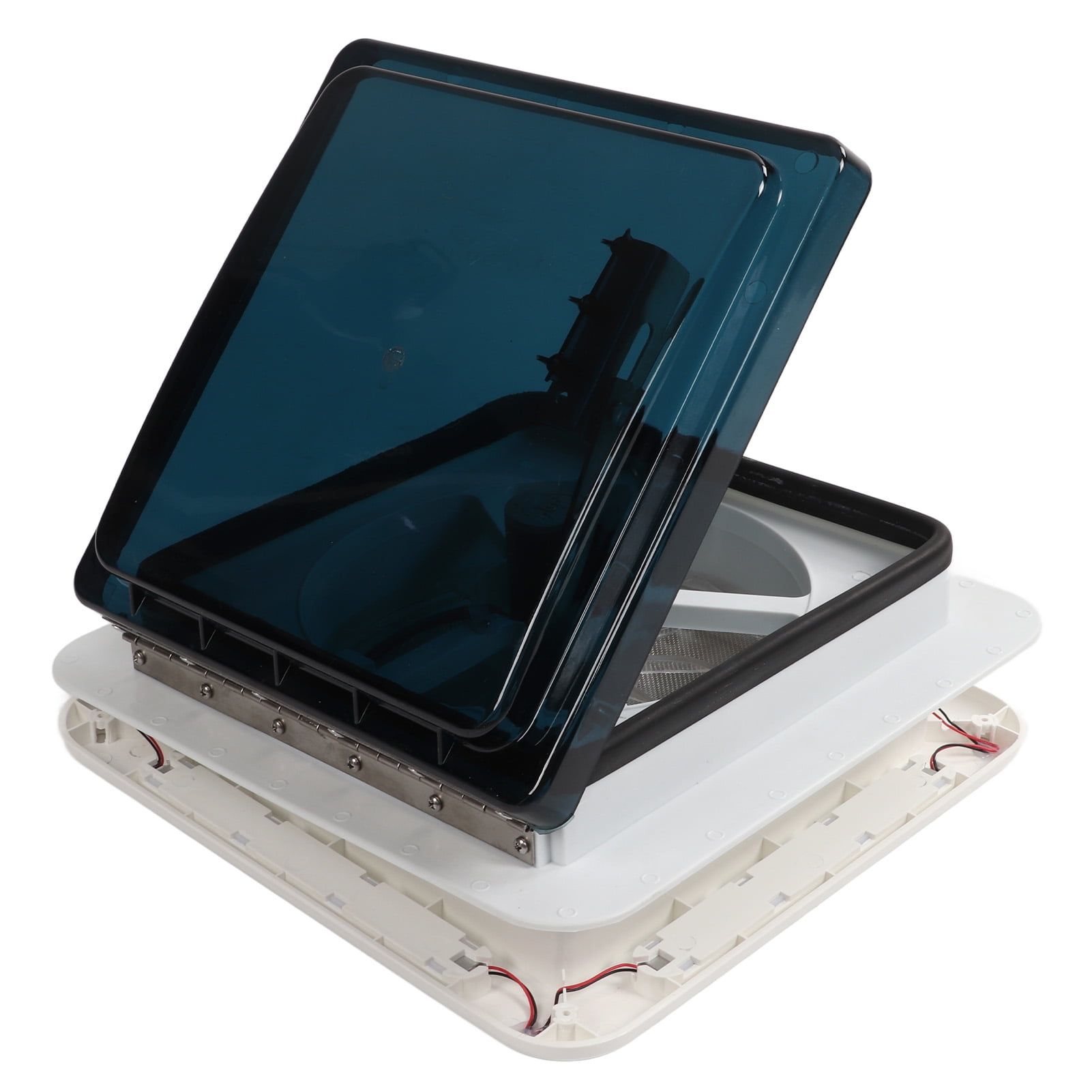 14in RV Exhaust Fan, 12V RV Roof Fan Vent, Roof Vent Cover With LED