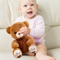 thumbnail image 1 of ​14in Weighted Mochi Bear Plush - Premium Eco PP Filling Sensory Companion for Soothing Comfort, Child-Safe Gift Set Brown, 1 of 6