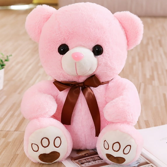 14in Weighted Mochi Bear Plush - Premium Eco PP Filling Sensory Companion for Soothing Comfort, Child-Safe Gift Set Pink