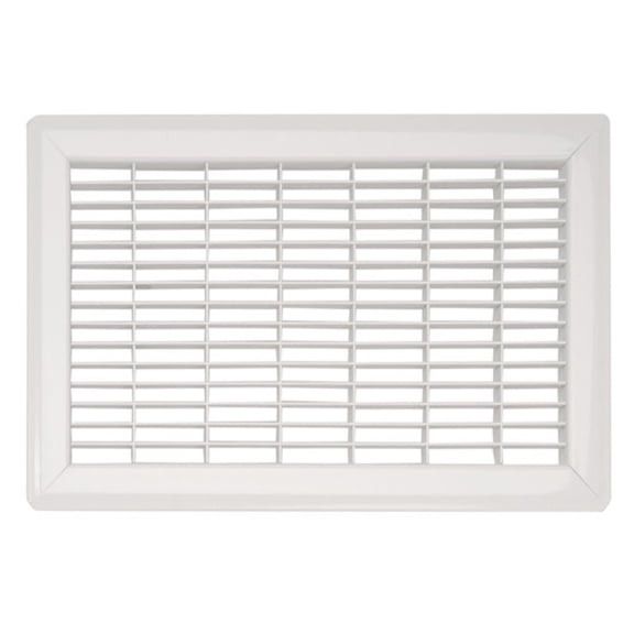 14in x 14in Imperial White Heavy Gauge Steel Floor Grille - Overall 15 13/16" x 15 13/16"