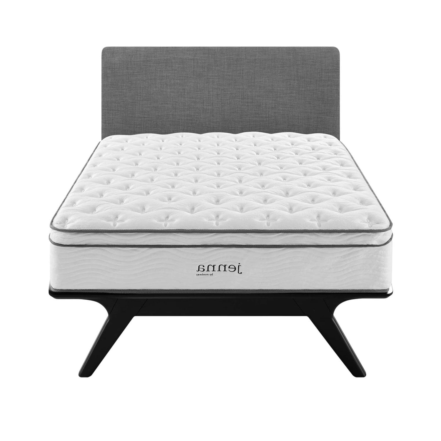14inch Mattress, Innerspring, King Size, White, Fabric, Bedroom, Modern Contemporary HB35139