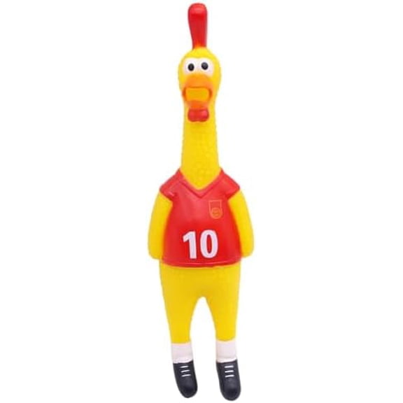 14inch Rubber Chicken Grade Latex Squeeze Chicken Prank Novelty Pet Toys for All Age Groups Gift for Children Family Dogs