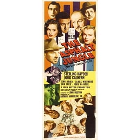 (14inx36in) Asphalt Jungle Insert Movie Poster 14x36 Multi-Color Square Adults Poster Time