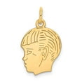 thumbnail image 1 of 14k .011 Depth Engravable Boy Head Charm XM96/11, 1 of 4