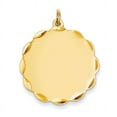 thumbnail image 1 of 14k .027 Gauge Engravable Scalloped Disc Charm, 1 of 1