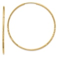 thumbnail image 1 of 14k 1.25mm Diamond-cut Endless Hoop Earring XY1221, 1 of 3