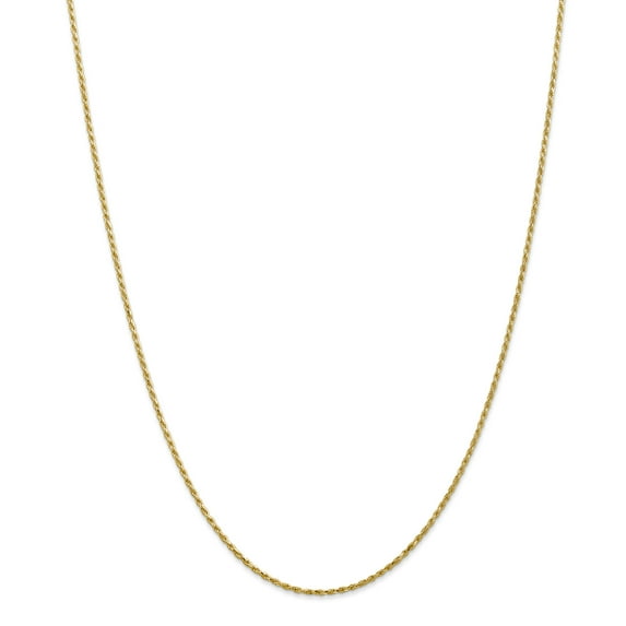 14k 1.3mm Solid Diamond-Cut Machine-Made with Lobster Rope Chain