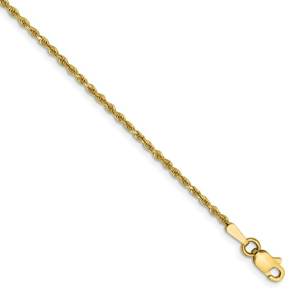 14k 1.50mm Diamond-Cut Rope with Lobster Clasp Chain